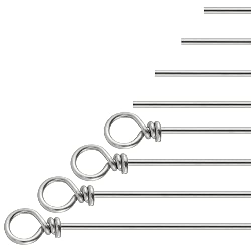 Stainless Steel Spinner Shaft Wire Lure Making Supplies - 30 Pack, 6.3" x 0.031"