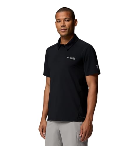 Columbia Men's Diamond Peak Pro Polo X-Large Black Active Fit UV-Blocking