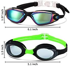 Skiennix Kids Swim Goggles - UV Protection & Anti-Fog Design | 4 Pack for Ages 6-14