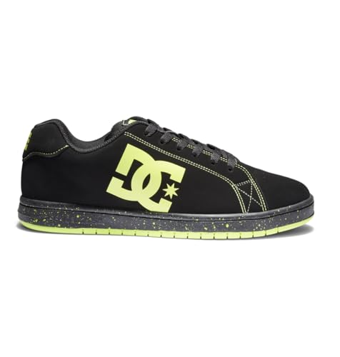 Gaveler Low Skate Shoes - Black & Lime Green - DC Men's