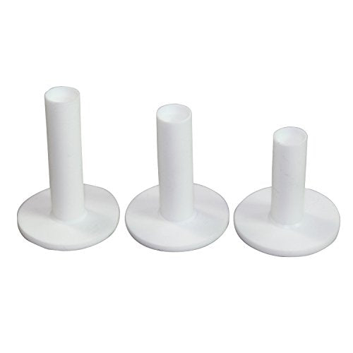 Durable Golf Practice Tees - 3 Piece Set - White Rubber