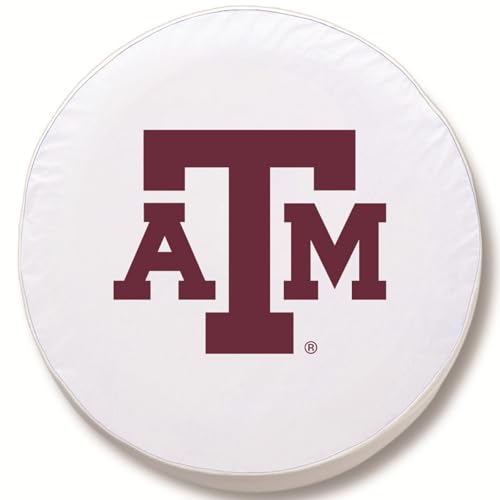 Exact Fit Tire Cover for Texas A&M University - White / LG (31.25"x11")