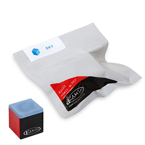Kamui Pool Cue Chalk 0.98 Beta Sky Blue – High-Friction Cue Chalk for Better Spin