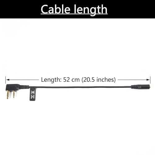 Universal 2 Pin K-Type to 3.5mm Earpiece Adapter Cable - RF-K