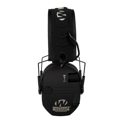 Walker's Razor Rechargeable Hearing Protection Earmuffs - Black