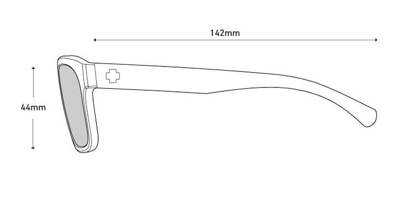 SPY OPTIC Crossway, Square Sunglasses, Color and Contrast Enhancing Lenses, Translucent Orange - Yellow Lenses