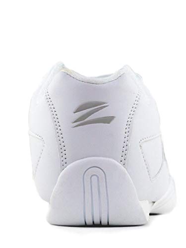 Zephz Zenith Cheerleading Shoes (White) – 5, Low Profile Synthetic Leather, EVA Heel, Rubber Traction