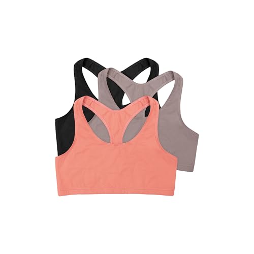 Hanes Women's Racerback Cotton T-Back Bralette (3 Pack)