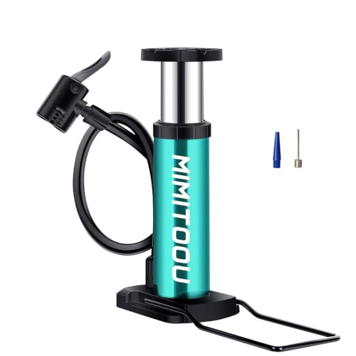 Mini Bicycle Pump - Portable Aluminum Alloy Bike Tire Pump, Blue
