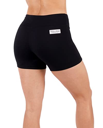 Lightweight Women's 3" Running & Volleyball Shorts with Zip Pocket - Black, Medium