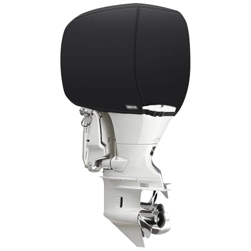 Waterproof Outboard Motor Cover - 600D Heavy Duty Engine Shield, 25-50 HP
