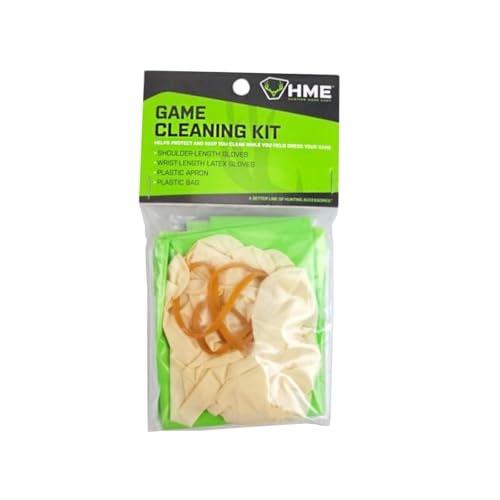 Game Cleaning Kit for Field Dressing - Shoulder-Length Gloves & Apron Set