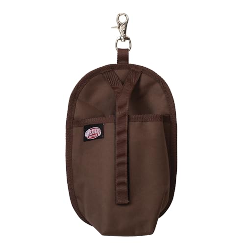 Brown Weaver Leather Nylon Water Bottle Holster with Dee Ring & Snap - 5"L x 7.5"H x 11.5"H