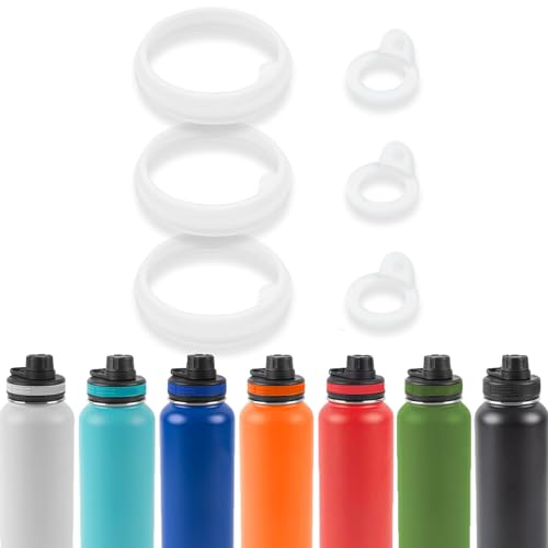 Silicone Replacement Gaskets for Spout Lid Water Bottles, 3-Pack