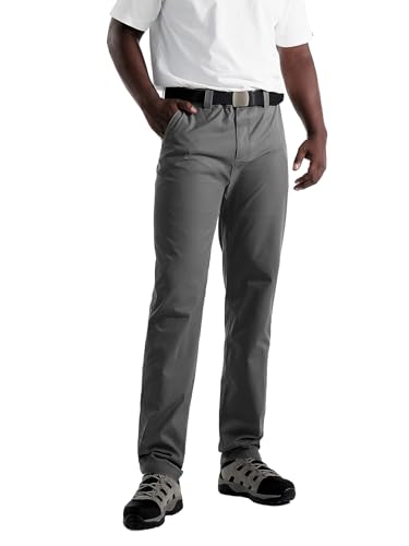 Flyplus Men's Water-Resistant Stretch Golf Pants with Tee Holders 34W x 30L Grey