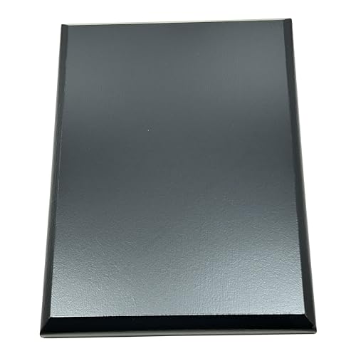 5 x 7 Inch Black DIY Award Plaque with Beveled Edge