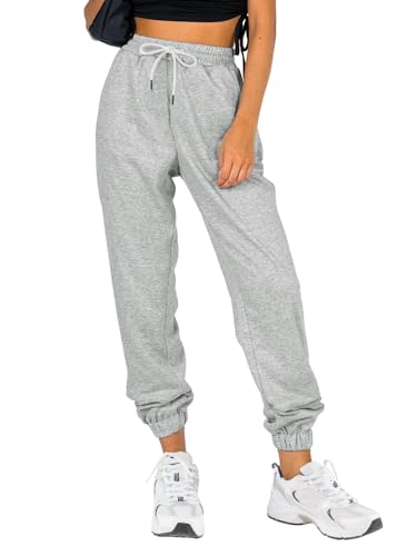ATHMILE Women’s Baggy Grey Lounge Sweatpants Small - Casual Joggers