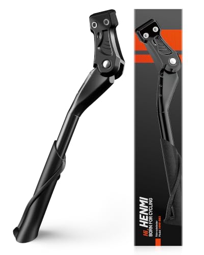 HENMI Bike Kickstand for 24-29 Inch Bicycles — 18mm Mount, 0.7in Base, 77 lb Capacity