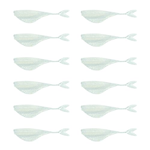 Clobber Minnow 2" Soft Plastic Bait - Ghost Ice Minnow - 12 Pack
