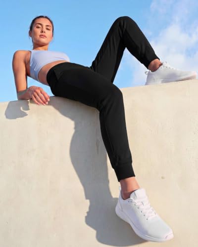Large 3 Pack Women's High Waisted Joggers & Leggings Set - Workout & Lounge