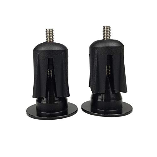 Aluminum Bicycle Bar End Plugs - Black - Handlebar Caps for Road & Mountain Bikes