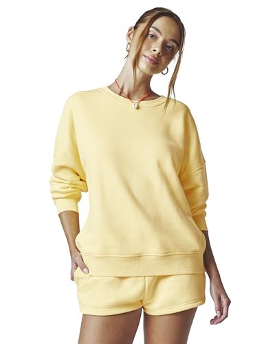 Florence by Mills Women's Cozy Crush Oversized Sweatshirt Medium Popcorn