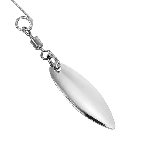 Fishing Lure Blades - Silver Willowleaf for DIY Bait - 1.3"x0.4"