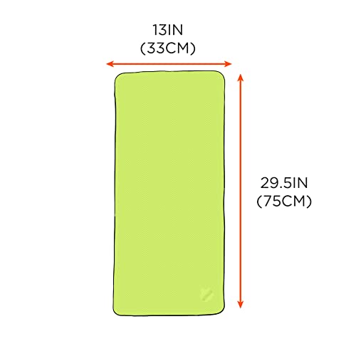 Cooling Towel - Instant Relief with Microfiber - Lime 29.5" x 0.5"