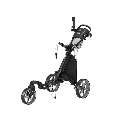 Golf Push Cart with 360 Rotating Front Wheel - Black/Charcoal
