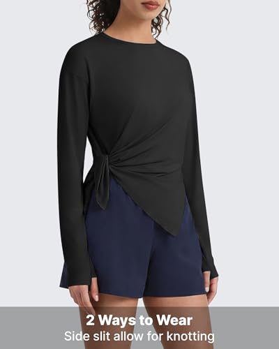 G4Free Lightbreeze Women's UPF 50+ Sun Shirt Medium Black Long Sleeve Workout