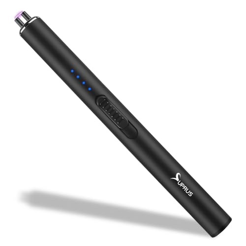 Electric Arc Flameless USB Rechargeable Lighter with Safety Lock - Black