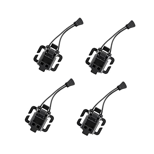 Black Tactical Molle Clips Set for Backpack & Vest - 4 Pieces