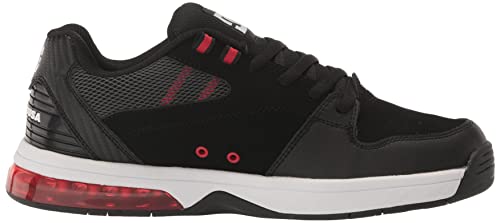 DC mens Dc Men's Versatile Causal Skate Shoe, Black/White/Athletic Red, 11.5 US