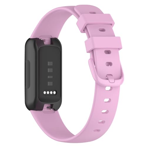 Fitbit Inspire 3 Bands - Soft Silicone Adjustable Wristband - Light Purple, Small