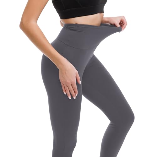 High Waisted Yoga Leggings for Women - XX-Large Grey