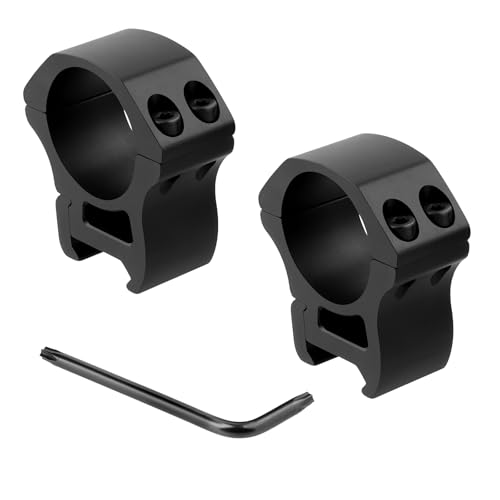 30mm Scope Rings Medium/High Profile 21mm Picatinny Rail Mounts for Rifles, Heavy-Duty 2 Pack