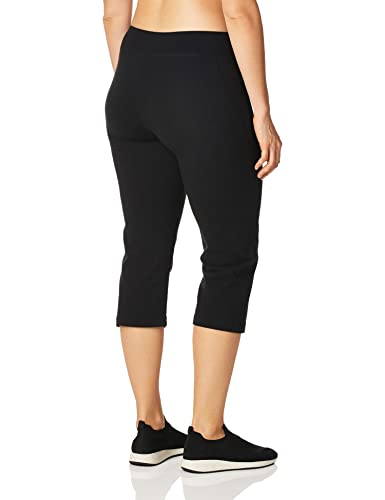 Danskin Women's Basic Capri Pants Large Black Athletic & Casual Wear