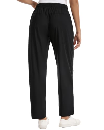 Airswan Women's X-Large Active Hiking Pants with Zipper Pockets - Black