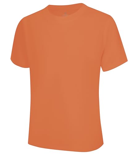 Youth Rash Guard Short Sleeve UV Swim Shirt - X-Large Orange