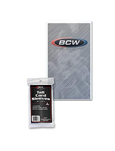 Tall Trading Card Sleeves - 100 Pack - Acid-Free Archival Polypropylene