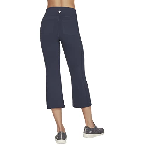 Skechers Go Walk High-Waisted Cropped Athletic Pants for Women – Blue Iris, Large
