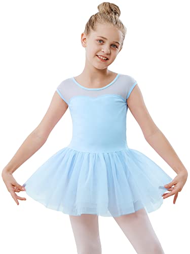 Stelle Girl Ballet Leotard with Tutu Skirt - 4-5T Blue Dance Costume