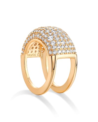 14K Gold Plated Pavé Smart Ring Cover for Oura Ring Gen 4