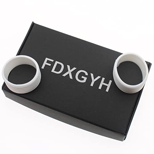Tennis Racket Grip Band - Non-Slip Rubber Ring, 2 Pcs - Black & White