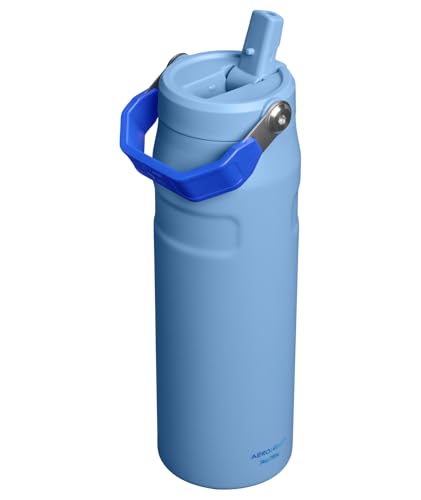 STANLEY IceFlow Flip Straw 2.0 Water Bottle 24 oz Blue Sky - Lightweight Insulated Drinkware