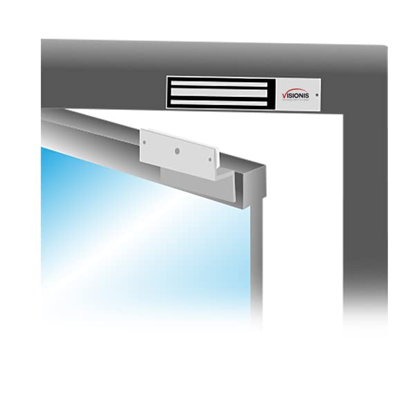 Visionis FPC-5192 600lbs Indoor Electromagnetic Lock with 600 lbs L and Z Bracket for Inswinging Door Access Control Maglock