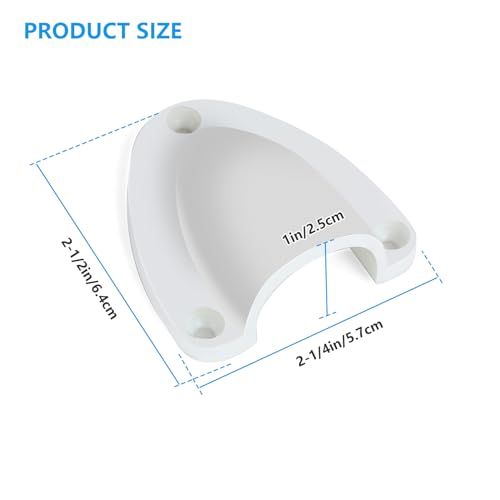4-Pack Marine Clamshell Wire Vent Cover - 2.5-inch Nylon - White