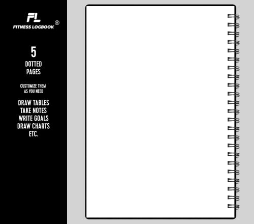 A5 Undated Fitness Logbook - Black Plastic Workout Journal