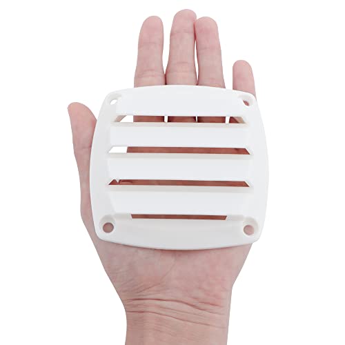 Flush Louvered Plastic Thru Vent for Boats - 2 Pcs, White