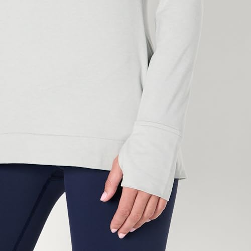 Women's Lightweight Long Sleeve Pullover Hoodie - Medium Space Dye Dove